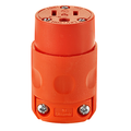 Product Image of 15A, 125V NEMA 5-15r, 2pole, 3wire Connector, Straight Blade (Orange)