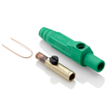 Product Image of 15 Series Cam-Type Female Plug, Contact & Insulator, Detachable, Crimp Tube Termination, #8, #4 AWG, 140A Max, Type 3R When Mated (Green)