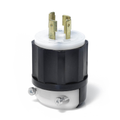 Product Image of Locking Plug, 20A, 120/208V Industrial Grade (Black) & White