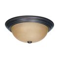 Product Image of 3 Light 15" Flush Mount w/ Champagne Linen Washed Glass
