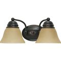 Product Image of Empire 2 Light 15" Vanity w/ Champagne Linen Washed Glass
