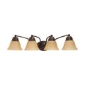 Product Image of Empire 4 Light 29" Vanity w/ Champagne Linen Washed Glass