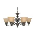 Product Image of Empire 6 Light 26" Chandelier w/ Champagne Linen Washed Glass