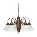 Product Image of 5 Light Chandelier Old Bronze / Alabaster Glass
