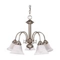 Product Image of Ballerina 5 Light 24" Chandelier w/ Alabaster Glass Bell Shades
