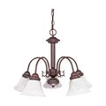 Product Image of Ballerina 5 Light 24" Chandelier w/ Alabaster Glass Bell Shades