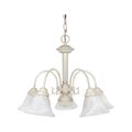Product Image of Ballerina 5 Light 24" Chandelier w/ Alabaster Glass Bell Shades