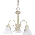 Product Image of Ballerina 3 Light 20" Chandelier w/ Alabaster Glass Bell Shades