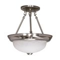 Product Image of 2 Light 11" Semi-Flush Alabaster Glass