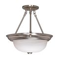 Product Image of 3 Light 15" Semi-Flush Alabaster Glass