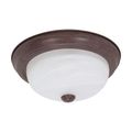 Product Image of 2 Light 13" Flush Mount Alabaster Glass