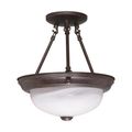 Product Image of 2 Light 11" Semi-Flush Alabaster Glass