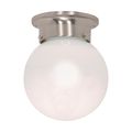 Product Image of 1 Light 6" Ceiling Mount White Ball (Pack of 2)