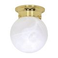 Product Image of 1 Light 6" Ceiling Mount Alabaster Ball (Pack of 2)