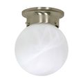 Product Image of 1 Light 6" Ceiling Mount Alabaster Ball (Pack of 2)
