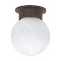 Product Image of 1 Light 6" Ceiling Mount Alabaster Ball (Pack of 2)