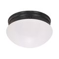 Product Image of 10" Mushroom Mahogany Bronze Frosted Glass Incandescent (Pack of 2)