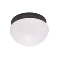 Product Image of 2 Light 12" Flush w/ Frosted Glass Mahogany Bronze Finish