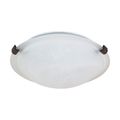 Product Image of 1 Light 12" Flush Mount Tri-Clip w/ Alabaster Glass