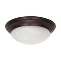 Product Image of 2 Light 14" Flush Mount Twist and Lock w/ Alabaster Glass