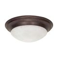Product Image of 3 Light 17" Flush Mount Twist and Lock w/ Alabaster Glass