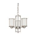 Product Image of Odeon 3 Light (convertible up/down) Chandelier w/ Satin White Glass