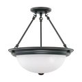 Product Image of 3 Light 15" Semi-Flush w/ Frosted White Glass