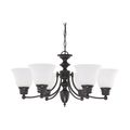 Product Image of Empire 6 Light 26" Chandelier w/ Frosted White Glass