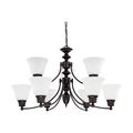 Product Image of Empire 9 Light 32" Chandelier w/ Frosted White Glass