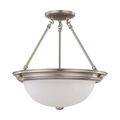 Product Image of 3 Light 15" Semi-Flush w/ Frosted White Glass