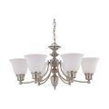 Product Image of Empire 6 Light 26" Chandelier w/ Frosted White Glass