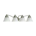Product Image of Empire 4 Light 29" Vanity w/ Alabaster Glass Bell Shades
