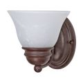 Product Image of Empire 1 Light 7" Vanity w/ Alabaster Glass Bell Shades