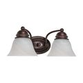 Product Image of Empire 2 Light 15" Vanity w/ Alabaster Glass Bell Shades
