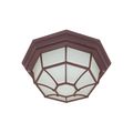 Product Image of 1 Light 12" Ceiling Spider Cage Fixture Die Cast Glass Lens Color retail packaging