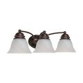 Product Image of Empire 3 Light 21" Vanity w/ Alabaster Glass Bell Shades
