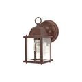 Product Image of 1 Light 8-5/8" Wall Lantern Cube Lantern w/ Clear Beveled Glass Color retail packaging
