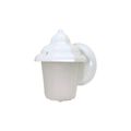 Product Image of 1 Light 8-7/8" Wall Lantern Hood Lantern w/ Satin Frosted Glass Color retail packaging