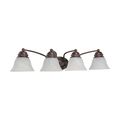 Product Image of Empire 4 Light 29" Vanity w/ Alabaster Glass Bell Shades