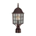 Product Image of Adams 1 Light 17" Outdoor Post w/ Frosted Glass Color retail packaging