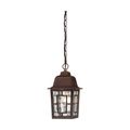 Product Image of Banyan 1 Light 11" Outdoor Hanging w/ Clear Water Glass Color retail packaging