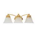 Product Image of Empire 3 Light 21" Vanity w/ Alabaster Glass Bell Shades