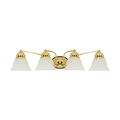 Product Image of Empire 4 Light 29" Vanity w/ Alabaster Glass Bell Shades