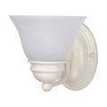 Product Image of Empire 1 Light 7" Vanity w/ Alabaster Glass Bell Shades