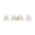 Product Image of Empire 4 Light 29" Vanity w/ Alabaster Glass Bell Shades