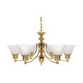 Product Image of Empire 6 Light 26" Chandelier w/ Alabaster Glass Bell Shades