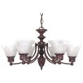 Product Image of Empire 6 Light 26" Chandelier w/ Alabaster Glass Bell Shades