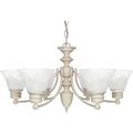 Product Image of Empire 6 Light 26" Chandelier w/ Alabaster Glass Bell Shades