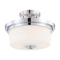Product Image of Soho 2 Light Semi-Flush Fixture w/ Satin White Glass