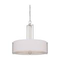 Product Image of Gemini 4 Light Pendant w/ Slate Gray Fabric Shade